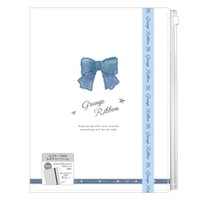 #クラックス ファイリング用品 ロゴテープ付きクリアファイル 10P グランジリボン 138845