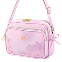 #クラックス 身辺雑貨 ジュニア合皮ミニショルダーバッグ  ピンク･スカラップ 139509