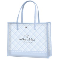 #クラックス  クリアトートバッグ  ブルーチェック 139514