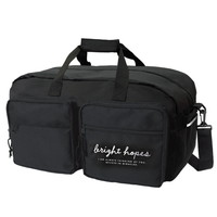 #クラックス 身辺雑貨 ツインポケットトラベルボストンバッグ  モノクロロゴ 139526