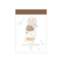 #クラックス メモ帳 ぎゅっといっしょミニメモ  アイスクリーム 139826