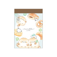 #クラックス メモ帳 マネッコライフミニメモ  パン 140293