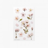 #ワールドクラフト シール Pressed Flower Stickers  1枚入 Cherry blossom PFS-001