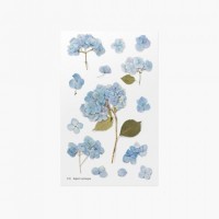 #ワールドクラフト シール Pressed Flower Stickers  1枚入 Bigleaf hydrangea PFS-003