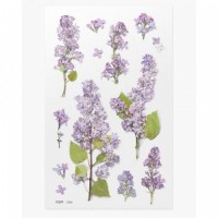 #ワールドクラフト シール Pressed Flower Stickers  1枚入 Lilac PFS-012