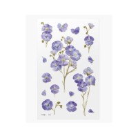 #ワールドクラフト シール Pressed Flower Stickers  1枚入 Flax PFS-020