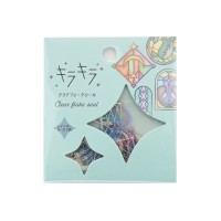 #ワールドクラフト シール キラキラクリアフレークシール 12柄･各3枚 Stained glass KFS-033