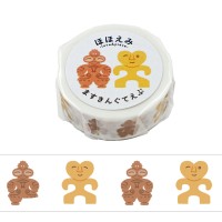 #ワールドクラフト マスキングテープ ほほえみマスキングテープ 5m巻 土偶 HMT-012