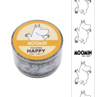 #ワールドクラフト(国内販売のみ） クラフト用品 ムーミンフェイスクリアテープ 幅25mm×3m HAPPY MOF-CT-402