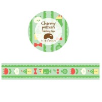 #版権(国内販売のみ） マスキングテープ mizutama Charmy patternマスキングテープ ★ メロンソーダパターン MZ-MT-004