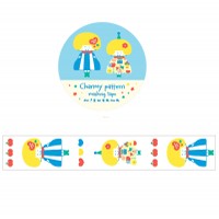 #版権(国内販売のみ） マスキングテープ mizutama Charmy patternマスキングテープ ★ うきうきちゃん MZ-MT-007