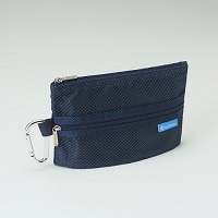 #ガルフストリーム メッシュケース メッシュ＆ジップマルチケースミニ カラビナ付 ネイビーブルー MMC-MN-06