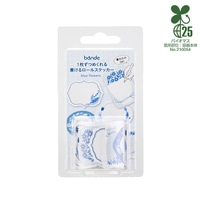 #bande シール 書けるロールステッカー  blue flowers BDA829