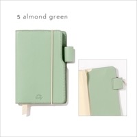 #いろは出版 手帳 SUNNY LIGHT NOTEBOOK free monthly A6 almond green LSLN-M-05