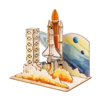 #Hmmm!?＆Greeful 組立キット WoodModelKit3DBuild  ロケット KO634659