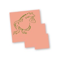 #komamono 付箋 ビビッと！鳥獣戯画ダイカット付箋  かえる KO905906