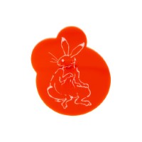 #komamono 事務小物 ビビッと！鳥獣戯画アクリルクリップ  うさぎ KO906033