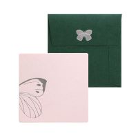#山櫻 メッセージカード cashico正方形カード・封筒  蝶々 351633