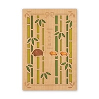 #永善（旧クルーシャル） 和雑貨 御朱印帳 B6変形 竹猪の径 25150RIN