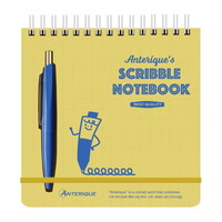 #アンテリック・ステーショナーズ ボールペン付スクリブルノート  イエロー    ME7S-Y