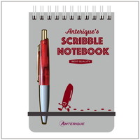 #アンテリック・ステーショナーズ ボールペン付スクリブルノート レッド    ME7R-R