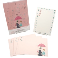 #木野瀬印刷  ファイル付レターセット Happy Tone 封筒3枚　便箋6枚　 セレナーデ LS-01083