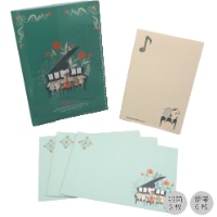 #木野瀬印刷  ファイル付レターセット Happy Tone 封筒3枚　便箋6枚　 ピアノソナタ LS-01084