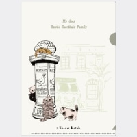 #木野瀬印刷  クリアファイルA5 My dear cats A5 paris ACF-02084