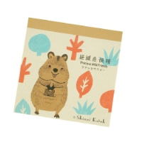 #木野瀬印刷メモ帳 ブロックメモ･絶滅危惧種第3弾･知ってほしい仲間たち  クアッカワラビー BM-01081