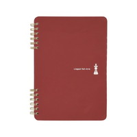 #komamono ノート futairo･リングノート B6 レッド×ブラウン KO630769