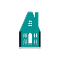 #komamono 印章用品 街並みスタンプフレーム クリアスタンプ付 M グリーン KO630981