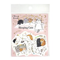 #シール堂 シール きらぴかフレークシール  Sleeping･Cats ks-fs-50002