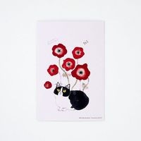 #マンゴーアートカンパニー(国内販売のみ）  aya nariai ポストカード   anemone-RED MACAN-7