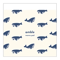 #エルコミューン メモ スクエアメモパッド  amble Whale MMP-012
