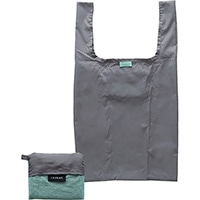 #エルコミューン 身辺雑貨 ローリエ ツートーン エコバッグ  Dark Gray×Mint EBA-207