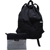 #エルコミューン 身辺雑貨 ローリエ 保冷ショッピングバックパック  Black×White EBA-404