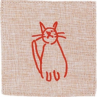 #エルコミューン キッチン雑貨 ドゥードゥル･刺繍コースター  キャット KIN-108