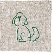 #エルコミューン キッチン雑貨 ドゥードゥル･刺繍コースター  ドッグ KIN-109