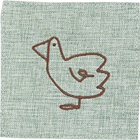 #エルコミューン キッチン雑貨 ドゥードゥル･刺繍コースター  ダック KIN-110