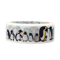 #シール堂 マスキングテープ 絶滅危惧種マスキングテープ  Penguin walk ks-mt-10378
