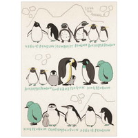 #シール堂 ポストカード 絶滅危惧種バナナペーパーポストカード  Penguin walk bp-pc-10061