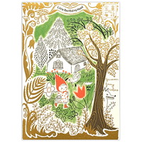 #シール堂 カード きらぴかポストカード  赤ずきん ks-pc-30015