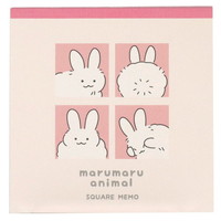 #ラボクリップ メモ まるまるアニマル･メモ 4柄各25枚計100枚入 ウサギ MRME01-US