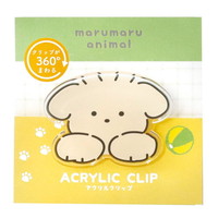 #ラボクリップ 事務小物 まるまるアニマル･回転アクリルクリップ 360度回転 イヌ MRAC01-IN