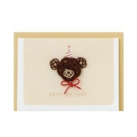 #ラボクリップ レター 水引ワークス･ミニカード カード･封筒各1枚入 クマ MWMN01-KM