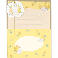 #ラボクリップ レター スーレフルール･レターセット 封筒３枚･便箋6枚 イエロー A26-SFLS-YE