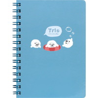 #ラボクリップ ノート トリオ水族館･ノート A6･7mm横罫･160P ゴマフアザラシ B26-TRNT-GA