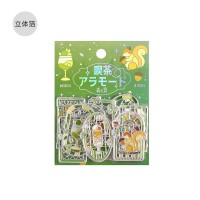 #ビージーエム シール 喫茶アラモード･旅する窓 6designsx各3枚入 森の窓 BS-RPF002