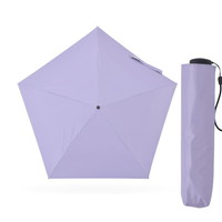 #アンベル 晴雨兼用型折りたたみ傘 HEATBLOCK pentagon  親骨サイズ50cm AshLavender A1572