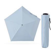 #アンベル 晴雨兼用型折りたたみ傘 HEATBLOCK pentagon  親骨サイズ50cm WaterBlue A1572